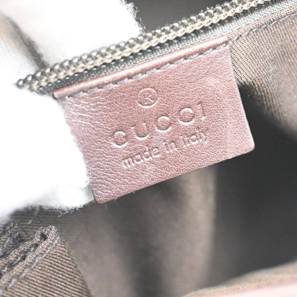 GUCCI Logo Guccissima GG Pattern Shoulder Bag Leather Brown Italy 82FB922 - Picture 15 of 16
